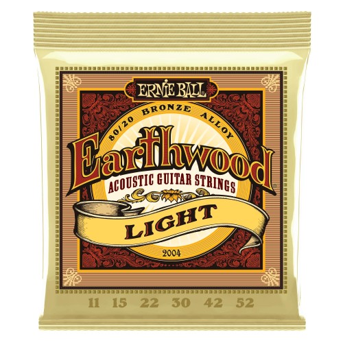 Ernie Ball 2004 Earthwood Light 80/20 Bronze 11-52 stīgas Ernie Ball 2004 Earthwood Light 80/20 Bronze 11-52 stīgas
