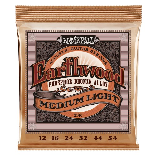 Ernie Ball 2146 Earthwood Medium Light Phosphor Bronze 12-54 stīgas