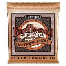 Ernie Ball 2153 Earthwood 12-String Light Phosphor Bronze 9-46 stīgas Ernie Ball 2153 Earthwood 12-String Light Phosphor Bronze 9-46 stīgas