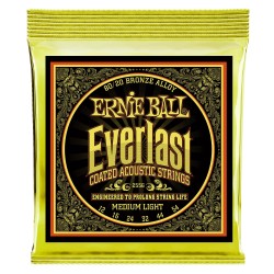 Ernie Ball 2556 Everlast Medium Light Coated 80/20 Bronze 12-54 stīgas Ernie Ball 2556 Everlast Medium Light Coated 80/20 Bronze 12-54 stīgas