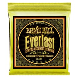 Ernie Ball 2558 Everlast Light Coated 80/20 Bronze 11-52 stīgas Ernie Ball 2558 Everlast Light Coated 80/20 Bronze 11-52 stīgas