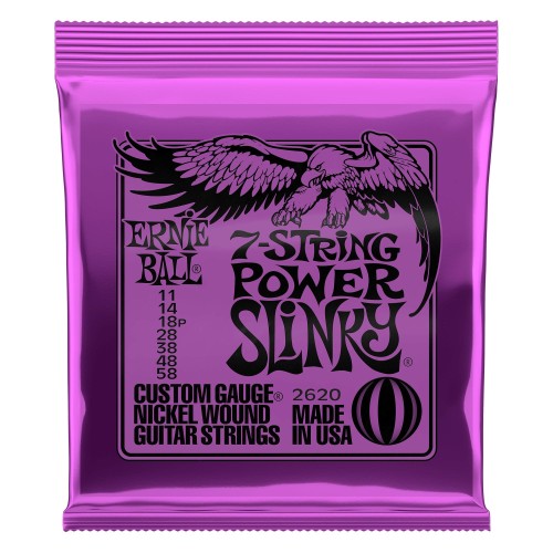 Ernie Ball 2620 Power Slinky 7-String 11-58 stīgas Ernie Ball 2620 Power Slinky 7-String 11-58 stīgas
