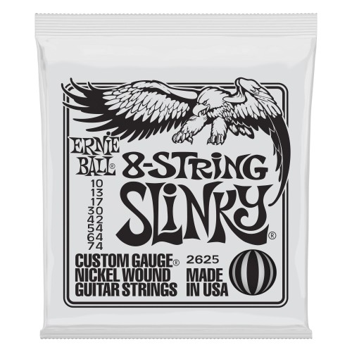 Ernie Ball 2625 Slinky 8-String 10-74 stīgas Ernie Ball 2625 Slinky 8-String 10-74 stīgas