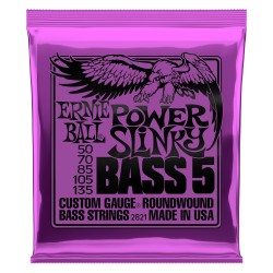 Ernie Ball 2821 Power Slinky 5-String Nickel Wound 50-135 stīgas Ernie Ball 2821 Power Slinky 5-String Nickel Wound 50-135 stīgas