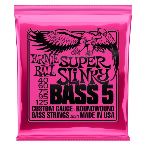 Ernie Ball 2824 Super Slinky 5-String Bass Strings 40-125 stīgas Ernie Ball 2824 Super Slinky 5-String Bass Strings 40-125 stīgas