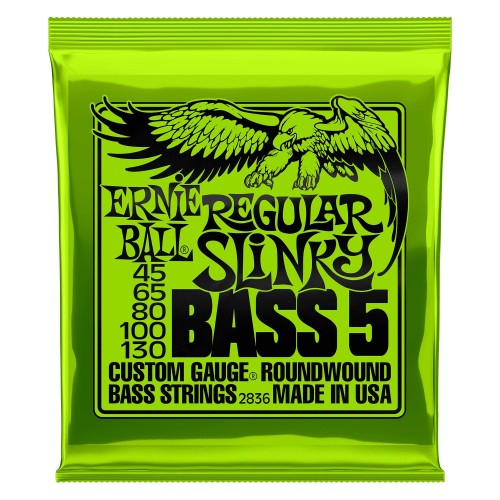 Ernie Ball 2836 Regular Slinky 5-String Bass 45-130 stīgas Ernie Ball 2836 Regular Slinky 5-String Bass 45-130 stīgas