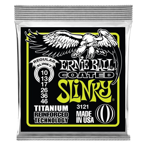 Ernie Ball 3121 Regular Slinky Coated Titanium RPS 10-46 stīgas Ernie Ball 3121 Regular Slinky Coated Titanium RPS 10-46 stīgas