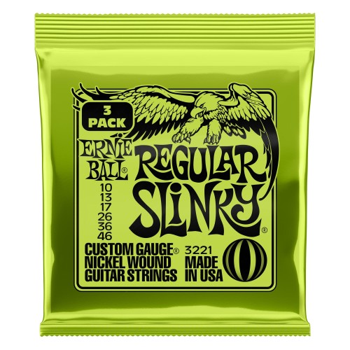 Ernie Ball 2221 Regular Slinky 3 Pack 10-46 stīgas Ernie Ball 2221 Regular Slinky 3 Pack 10-46 stīgas