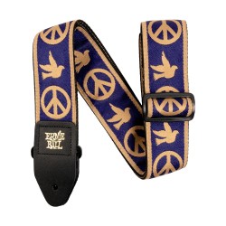 Ernie Ball 4699 Navy Blue and Beige Peace Love Dove Jacquard ģitāras siksna Ernie Ball 4699 Navy Blue and Beige Peace Love Dove Jacquard ģitāras siksna