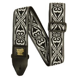 Ernie Ball 5345 Black Heart Jacquard ģitāras siksna Ernie Ball 5345 Black Heart Jacquard ģitāras siksna