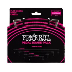Ernie Ball P06224 Flat Ribbon Patch Cables Pedalboard Multi-Pack vadu komplekts