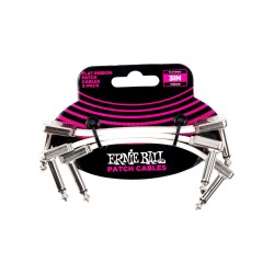 Ernie Ball 6384 3in Flat Ribbon Patch Cable White 3 Pack - White vadu komplekts Ernie Ball 6384 3in Flat Ribbon Patch Cable White 3 Pack - White vadu komplekts