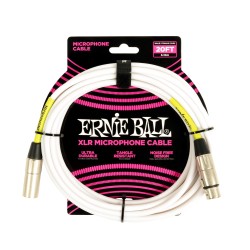 Ernie Ball 6389 20ft White mikrofona vads Ernie Ball 6389 20ft White mikrofona vads
