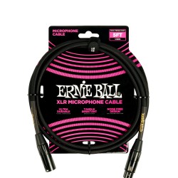 Ernie Ball 6390 5ft Braided Black mikrofona vads Ernie Ball 6390 5ft Braided Black mikrofona vads