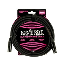 Ernie Ball 6391 XLR 15ft Braided Black mikrofona vads Ernie Ball 6391 XLR 15ft Braided Black mikrofona vads