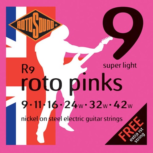 Rotosound R9 nickel pinks 9-42 stīgas Rotosound R9 nickel pinks 9-42 stīgas
