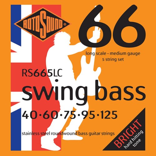 Rotosound RS665LC swing bass 5 string 40-125 stīgas Rotosound RS665LC swing bass 5 string 40-125 stīgas
