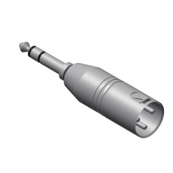 Procab XLR male - 6.3 mm Jack male stereo adapter Procab XLR male - 6.3 mm Jack male stereo adapter