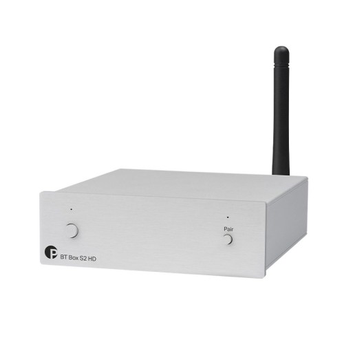 Pro-Ject BT Box S2 HD Bluetooth uztvērējs — Sudraba Pro-Ject BT Box S2 HD Bluetooth uztvērējs — Sudraba