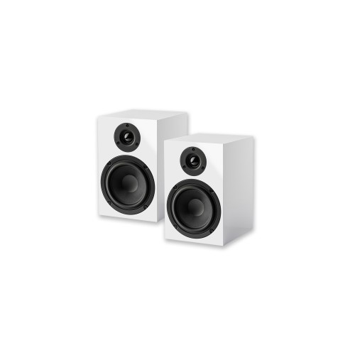 Pro-Ject Speaker Box 5 E plaukta skaļruņi (pāris) — Balta Pro-Ject Speaker Box 5 E plaukta skaļruņi (pāris) — Balta