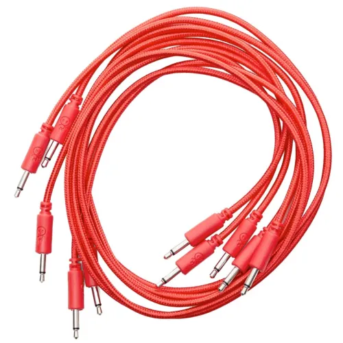 Erica Synths Braided Eurorack 90 cm Red (5 pcs) — savienojuma vadu komplekts