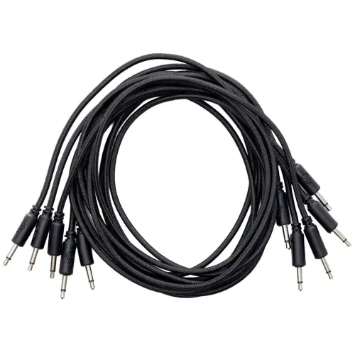 Erica Synths Braided Eurorack 60 cm Black (5 pcs) — savienojuma vadu komplekts