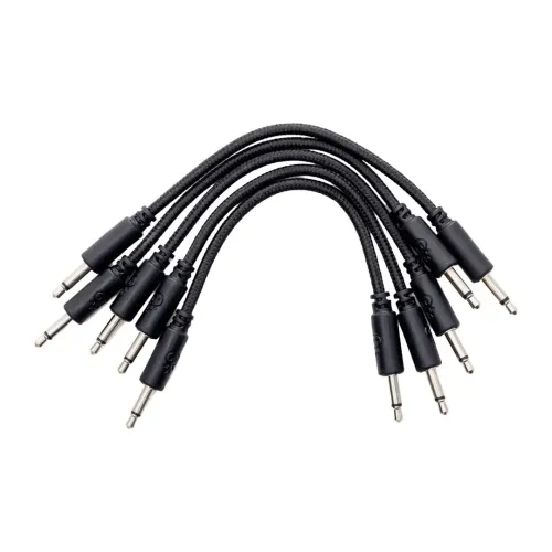 Erica Synths Braided Eurorack 10 cm Black (5 pcs) — savienojuma vadu komplekts