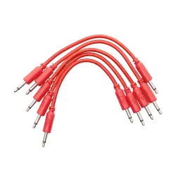 Erica Synths Braided Eurorack 10 cm Red (5 pcs) — savienojuma vadu komplekts Erica Synths Braided Eurorack 10 cm Red (5 pcs) — savienojuma vadu komplekts