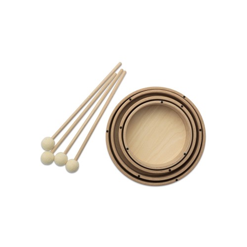 Rohema Wooden Tom Set Natural — koka bungu komplekts