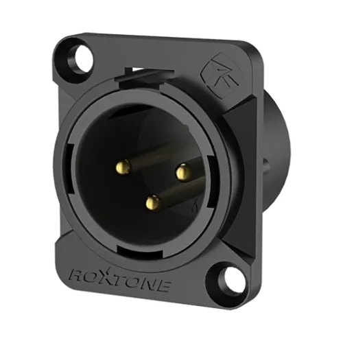 Roxtone RX3MD-BG — XLR male paneļa ligzda Roxtone RX3MD-BG — XLR male paneļa ligzda