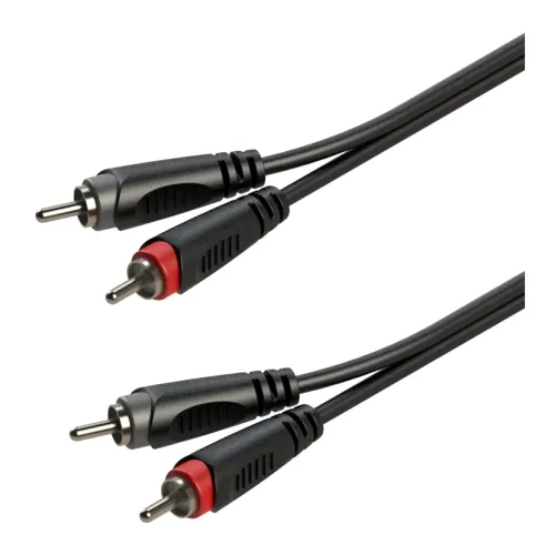 Roxtone SACC130L1 — stereo audio vads 2 × RCA ↔ 2 × RCA, 1 m Roxtone SACC130L1 — stereo audio vads 2 × RCA ↔ 2 × RCA, 1 m