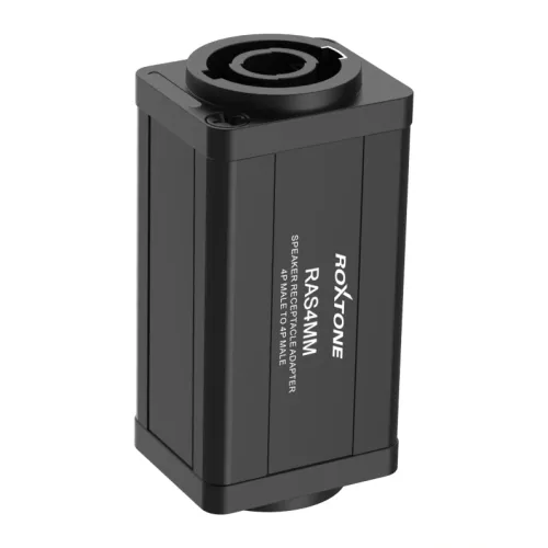 Roxtone RAS4MM — audio pāreja 4 kontaktu skaļruņu konektors ↔ 4 kontaktu skaļruņu konektors Roxtone RAS4MM — audio pāreja 4 kontaktu skaļruņu konektors ↔ 4 kontaktu skaļruņu konektors