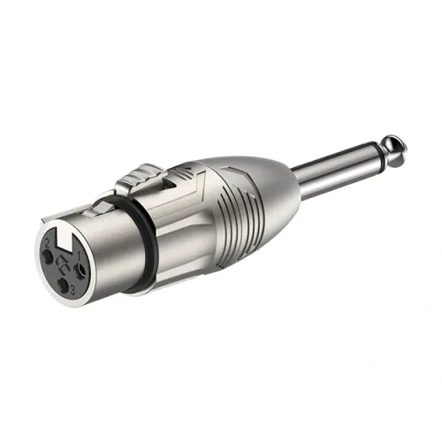 Roxtone RA2XFJM — audio pāreja Jack 6,3 mm mono ↔ XLR female Roxtone RA2XFJM — audio pāreja Jack 6,3 mm mono ↔ XLR female