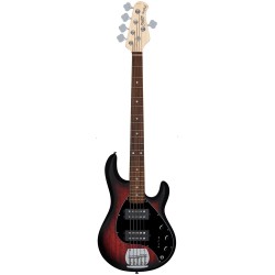 Sterling By Music Man RAY5HH Ruby Red Satin basģitāra Sterling By Music Man RAY5HH Ruby Red Satin basģitāra