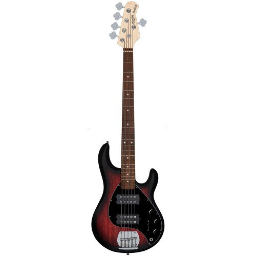 Sterling By Music Man RAY5HH Ruby Red Satin basģitāra Sterling By Music Man RAY5HH Ruby Red Satin basģitāra