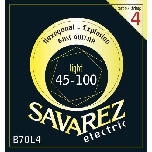 Savarez Hexagonal Explosion B70L4 — basģitāras stīgu komplekts 45–100 Savarez Hexagonal Explosion B70L4 — basģitāras stīgu komplekts 45–100
