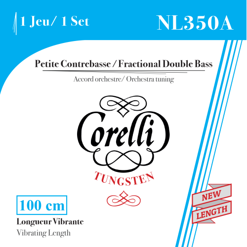 Corelli Fractional Double Bass Tungsten NL350A — kontrabasa stīgu komplekts