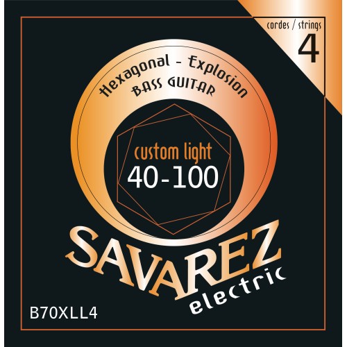 Savarez Hexagonal Explosion B70XLL4 — basģitāras stīgu komplekts 40–100 Savarez Hexagonal Explosion B70XLL4 — basģitāras stīgu komplekts 40–100