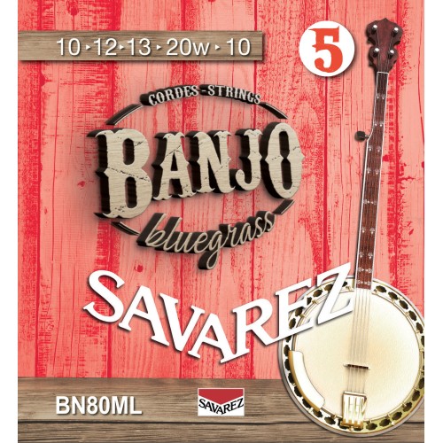 Savarez Bluegrass Banjo BN80ML — bandžo stīgu komplekts Savarez Bluegrass Banjo BN80ML — bandžo stīgu komplekts