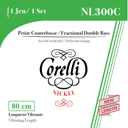 Corelli Fractional Double Bass Nickel NL300C — kontrabasa stīgu komplekts