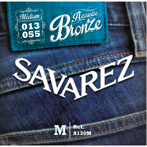 Savarez Acoustic Bronze A130M — akustiskās ģitāras stīgu komplekts 13–55