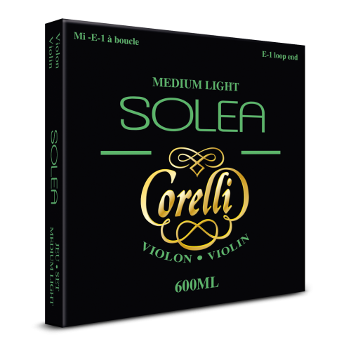Corelli Solea 600ML — vidēji zema sprieguma vijoles stīgu komplekts (cilpa)