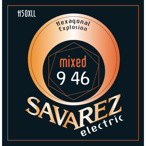 Savarez Hexagonal Explosion H50XLL — elektriskās ģitāras stīgu komplekts 9–46