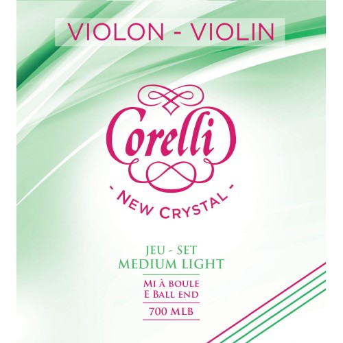 Corelli New Crystal 700MLB — vidēji zema sprieguma vijoles stīgu komplekts