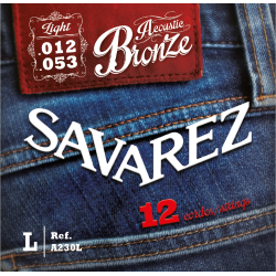Savarez Acoustic Bronze A230L — 12 stīgu akustiskās ģitāras stīgu komplekts 12–53 Savarez Acoustic Bronze A230L — 12 stīgu akustiskās ģitāras stīgu komplekts 12–53