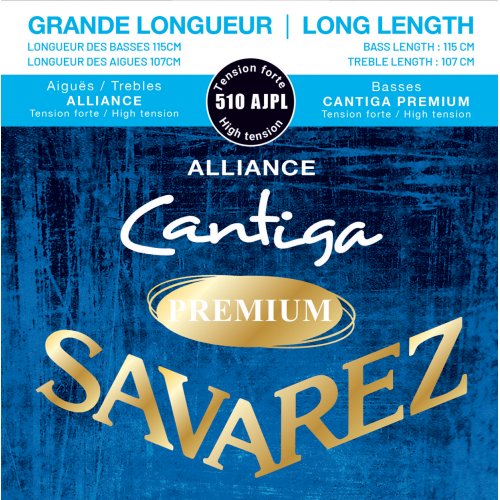 Savarez Alliance Cantiga Premium Long Length 510AJPL — augsta sprieguma klasiskās ģitāras stīgu komplekts Savarez Alliance Cantiga Premium Long Length 510AJPL — augsta sprieguma klasiskās ģitāras stīgu komplekts