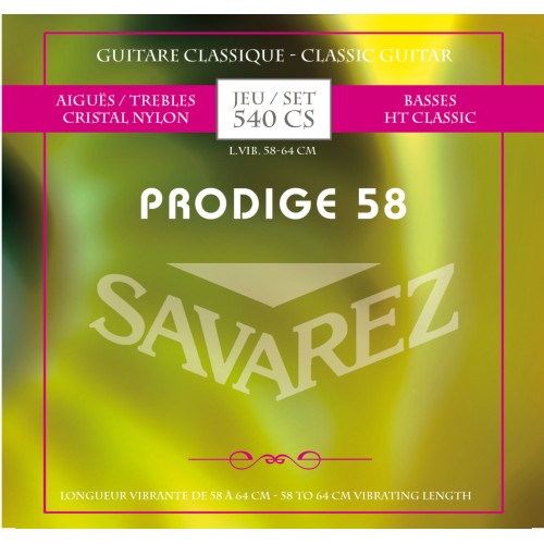 Savarez Prodige New Cristal 540CS — mazās klasiskās ģitāras stīgu komplekts