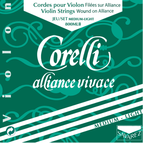 Corelli Alliance Vivace 800MLB — vidēji zema sprieguma vijoles stīgu komplekts