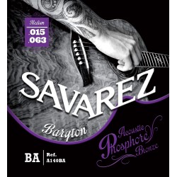 Savarez Acoustic Phosphor Bronze A140BA — akustiskās ģitāras stīgu komplekts 15–63 Savarez Acoustic Phosphor Bronze A140BA — akustiskās ģitāras stīgu komplekts 15–63