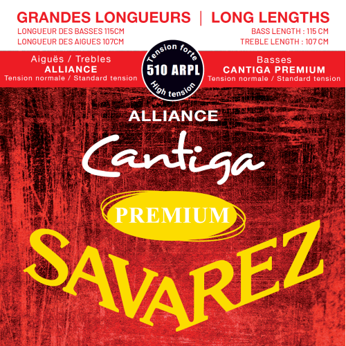 Savarez Alliance Cantiga Premium Long Length 510ARPL — vidēja sprieguma klasiskās ģitāras stīgu komplekts Savarez Alliance Cantiga Premium Long Length 510ARPL — vidēja sprieguma klasiskās ģitāras stīgu komplekts
